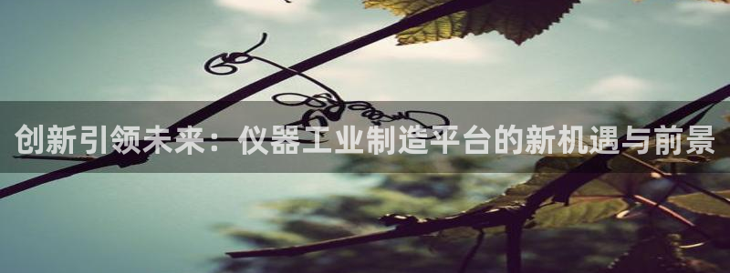 欧星娱乐彩票去：创新引领未来：仪器工业制造平台的新机遇与前景