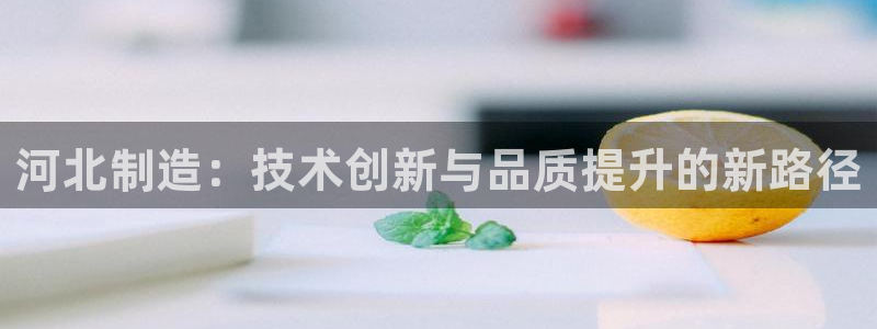 星欧娱乐注册章7O777：河北制造：技术创新与品质提升的新路