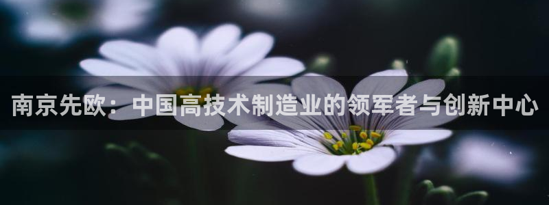 匠星娱乐欧尼老师：南京先欧：中国高技术制造业的领军者与创新中