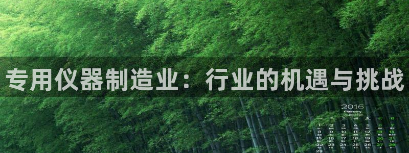 欧乐星城好玩的娱乐场所：专用仪器制造业：行业的机遇与挑战