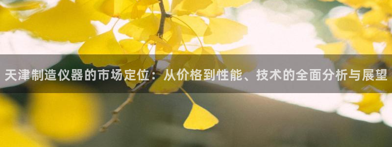 星欧娱乐官网入口手机版：天津制造仪器的市场定位：从价格到性能