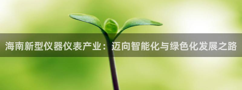 欧星娱乐网址无脑赚：海南新型仪器仪表产业：迈向智能化与绿色化