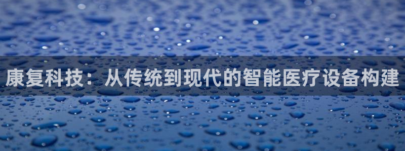 星欧娱乐注册：康复科技：从传统到现代的智能医疗设备构建